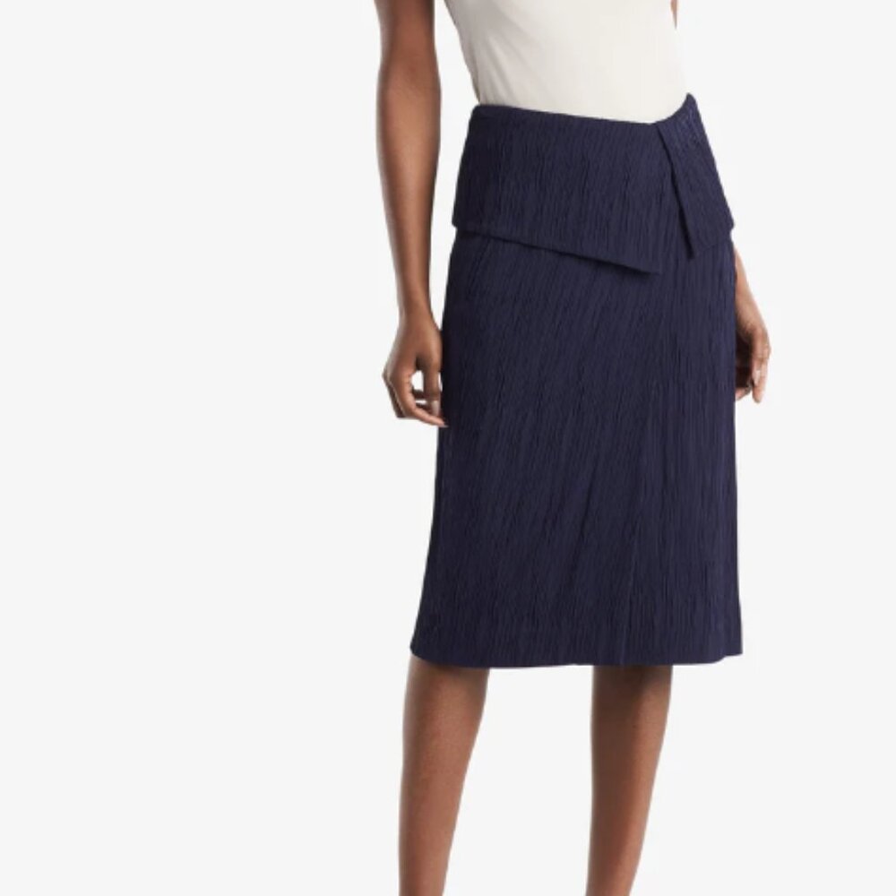 MM. Lafleur The Montgomery Pencil Skirt Pleated Jersey Office Chic - 8